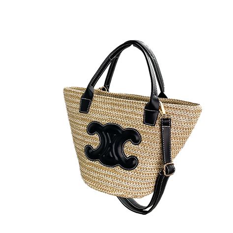 celine woven tote